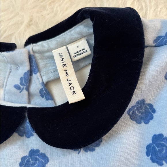 Janie and Jack Beautiful Blue Floral Dress - Picture 3 of 3